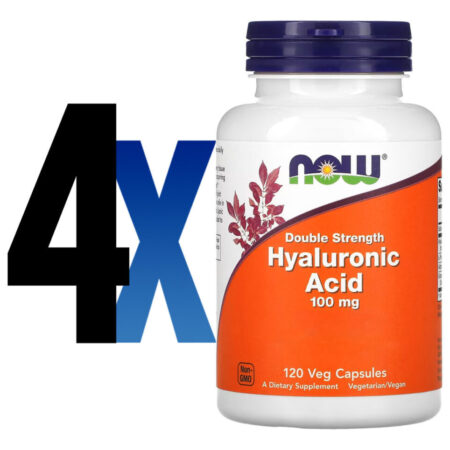 Ácido Hialurônico 100mg Now Foods 120 Cápsulas Importado 4un - Imagem 2