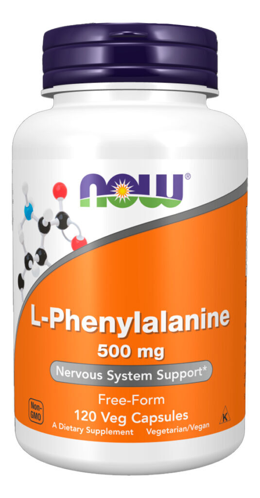 L-fenilalanina 500mg Now Foods 120 Cápsulas Importado