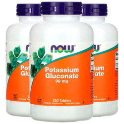 Gluconato Potássio 99mg Now Foods 250 Tabs Importado 3un