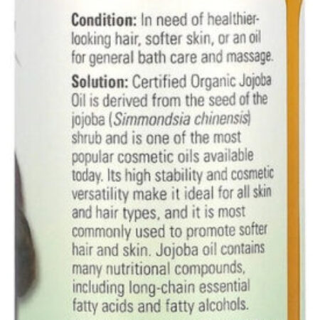 Óleo Jojoba 118ml 100% Puro Orgânico Pele Cabelo Now Foods - Imagem 2
