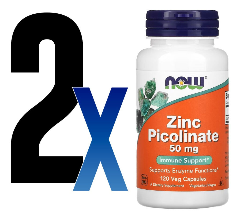 Zinco Picolinato 50mg Now Foods Zinc 120veg Caps 2un - Imagem 2