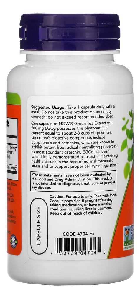 Egcg Extrato Chá Verde Now Foods 90caps + Porta Cápsulas - Imagem 3