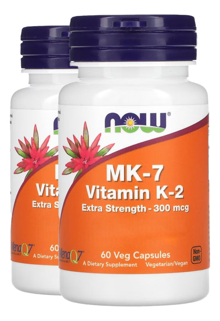 Mk-7 Vitamina K-2 300mcg 60 Cápsulas Importado 2un Now Foods