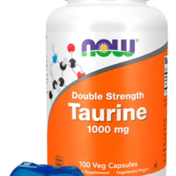 Taurina 1000mg Dupla Força Now Foods 100veg Cáps
