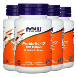 Probiotic-10 100 Bilhões Now Foods 30 Cápsulas Importado 4un