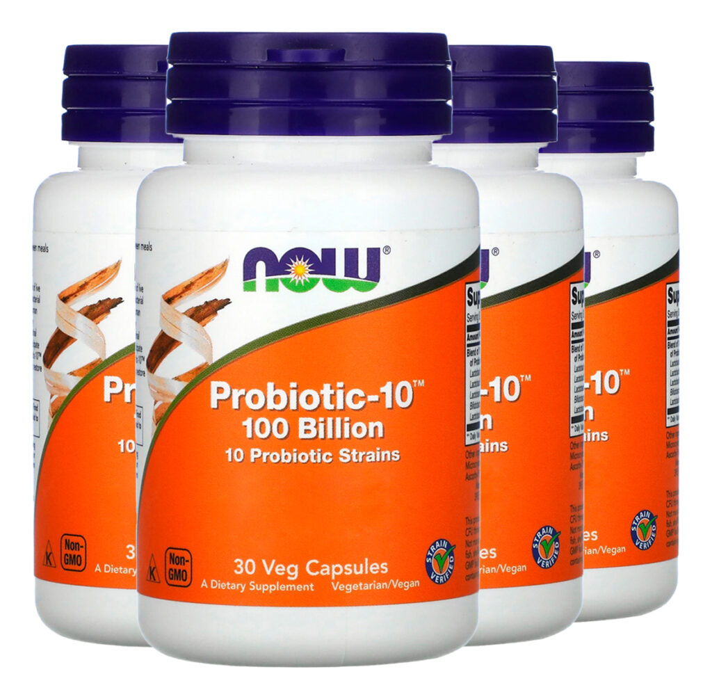 Probiotic-10 100 Bilhões Now Foods 30 Cápsulas Importado 4un