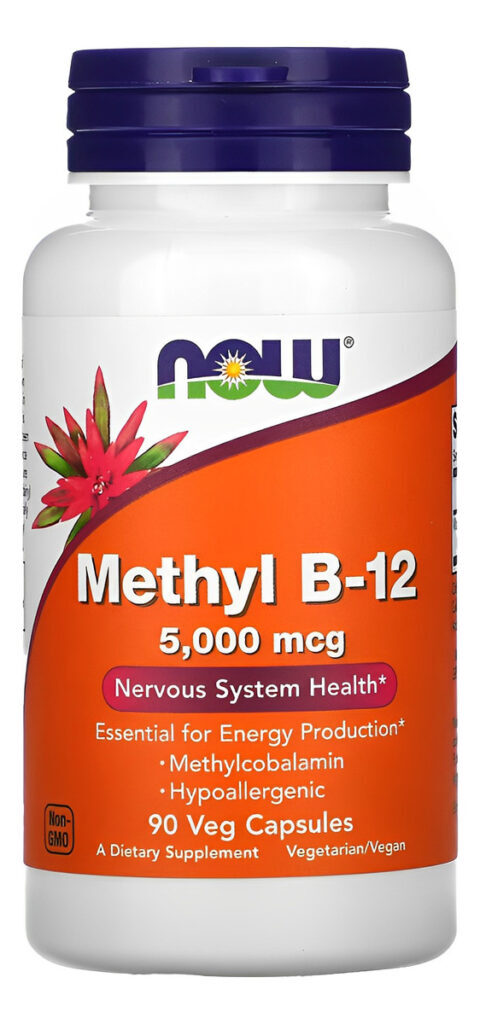 Metil B-12 5.000mcg Now Foods 90 Veg Cáps Importado 5un