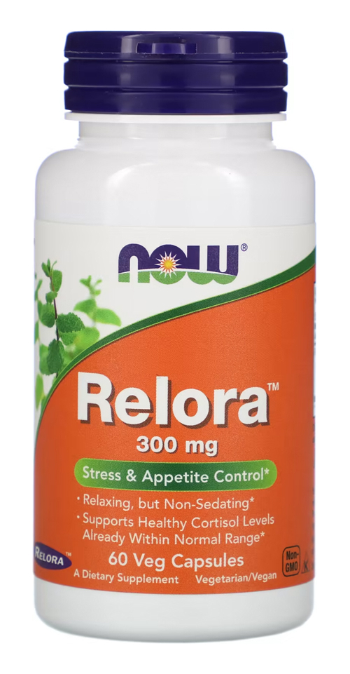 Relora 300mg Now Foods 60cápsulas Vegetarianas Sabor Sem Sabor