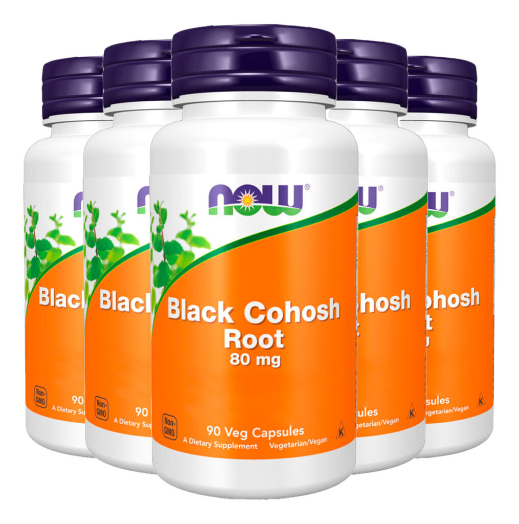 Black Cohosh Root 80mg Now Foods 90 Veg Cáps Importado 5un