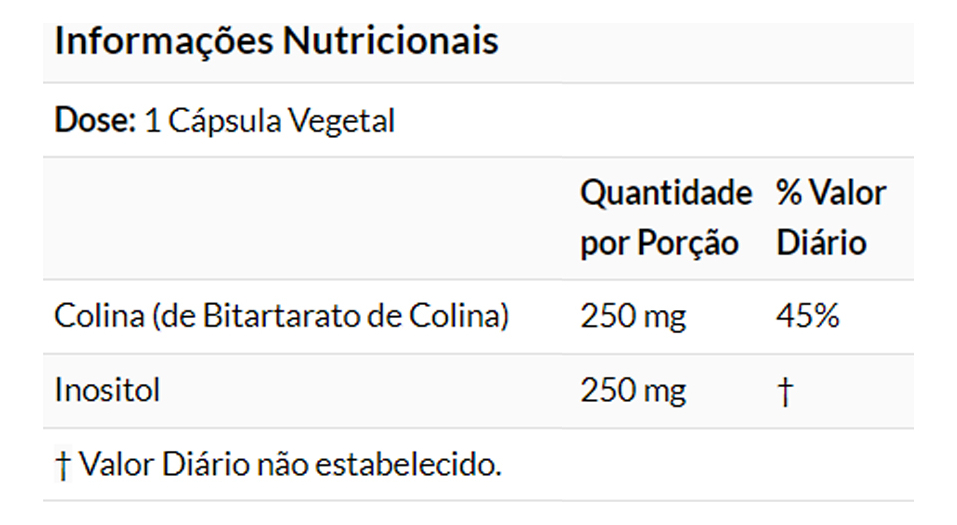 Now Foods Colina E Inositol 250/250mg 100veg Capsulas - Imagem 4