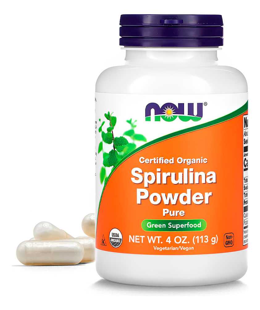 Now Foods Spirulina Em Pó 113g Orgânico