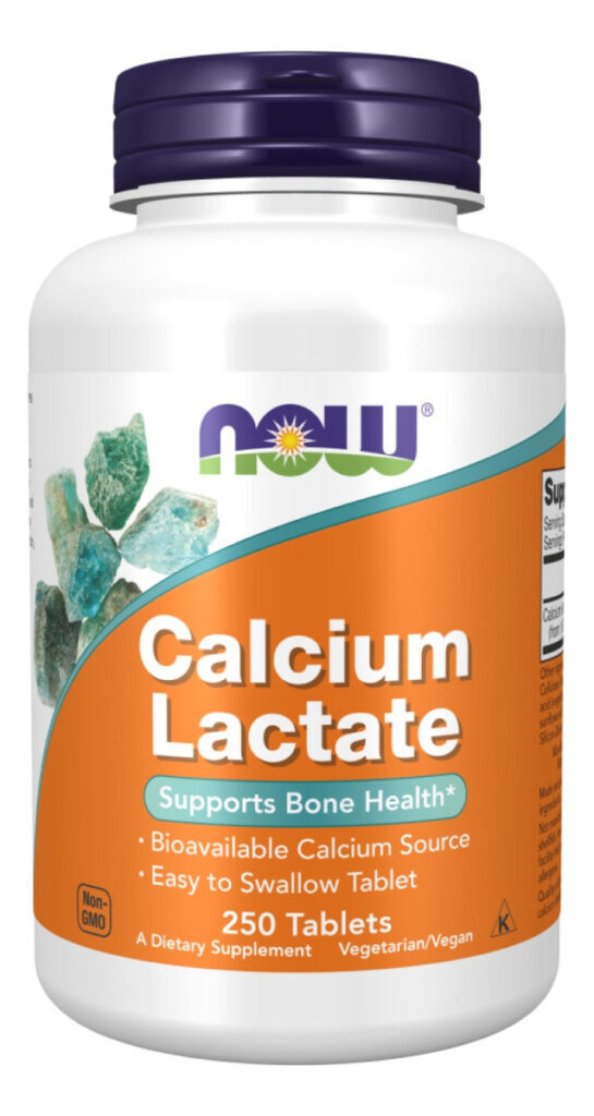Suplemento Now Calcium Lactate Sabor Sem Sabor X 250 Un