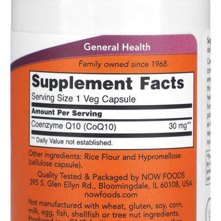 Coenzima Coq10 30mg Now Foods 60 Caps + Porta Cápsulas - Imagem 2