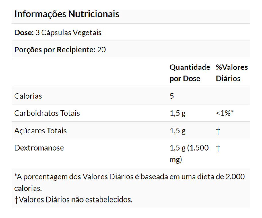 D-manose 500mg 60 Cápsulas Importado - Imagem 2