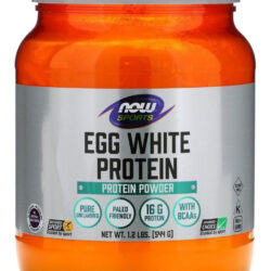 Suplemento De Proteína Em Pó De Clara De Ovo Now Sports Em Um Frasco De 544g