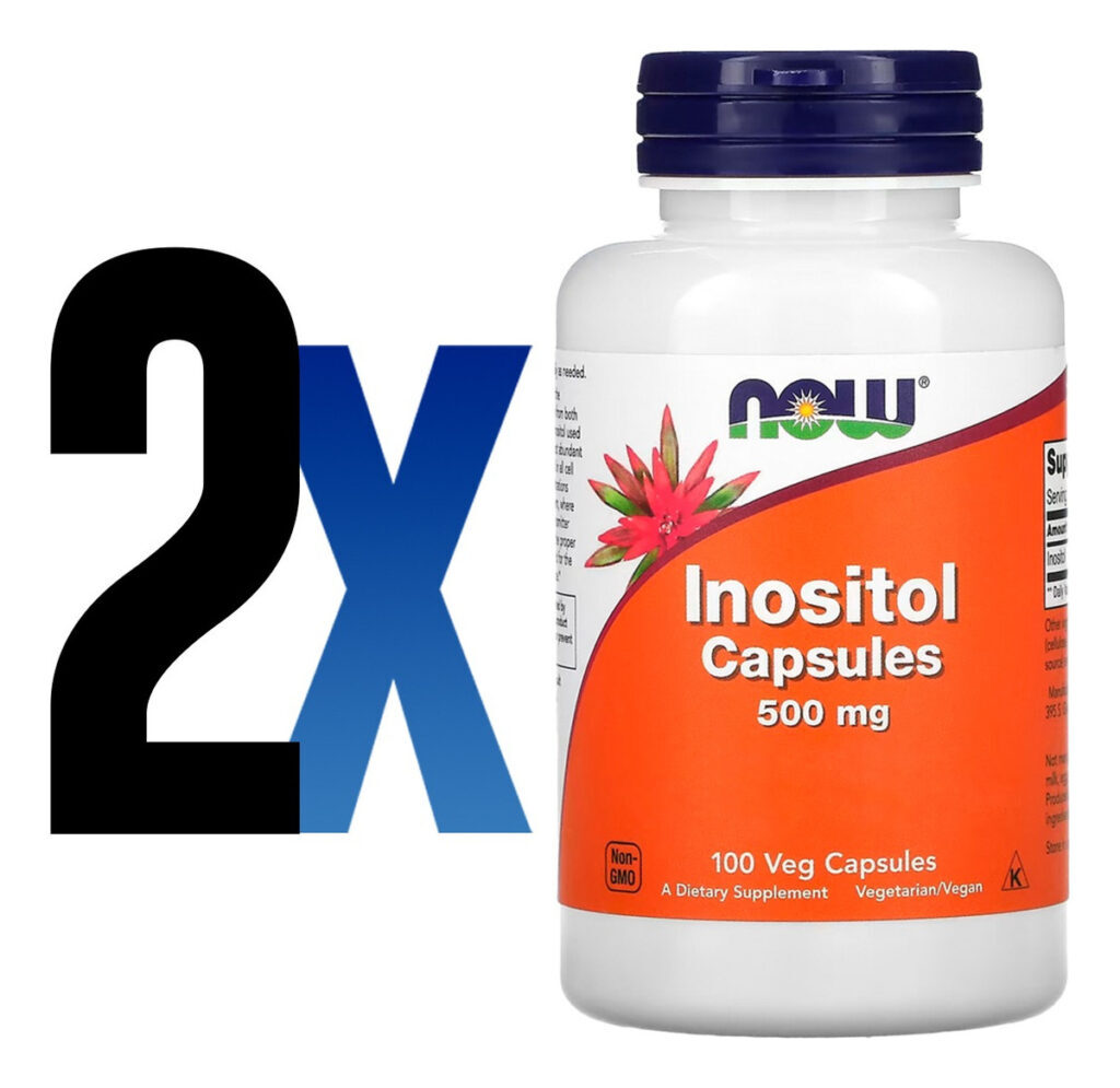 Inositol 500mg 100 Veg Cápsulas Importado 2un Now Foods - Imagem 2