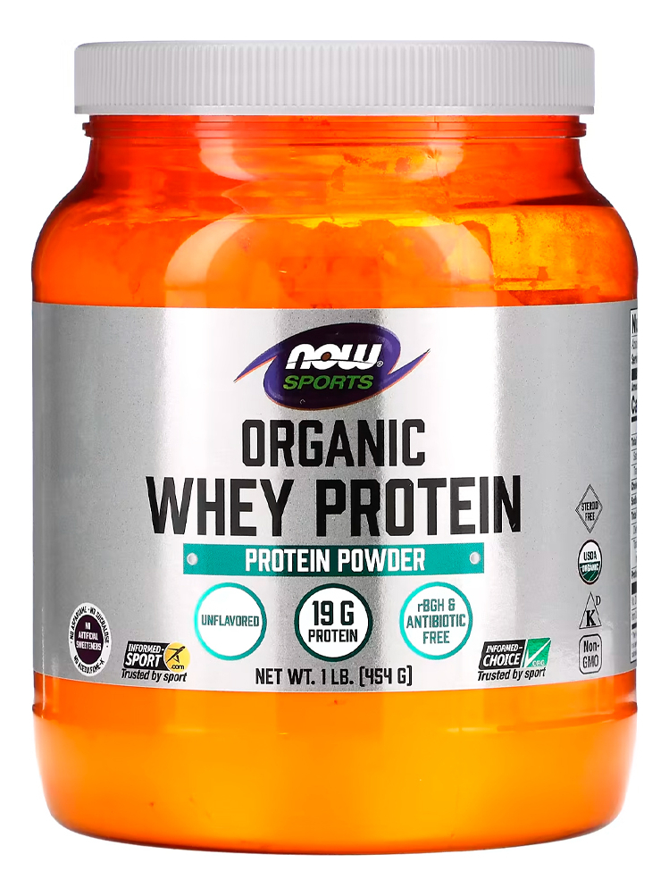 Whey Protein Now Foods Orgânico Sem Sabor 454g Importado