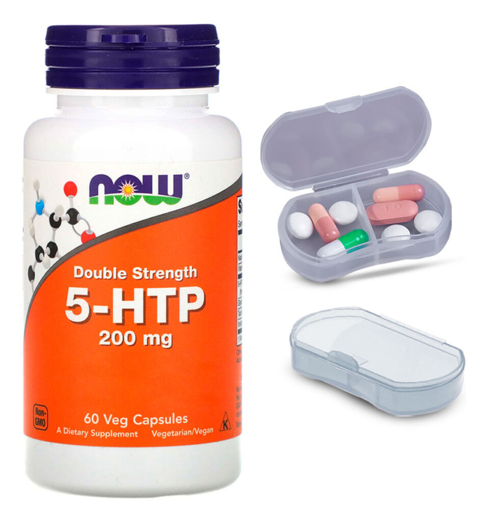 5-htp 200mg Now Foods 60 Cápsulas + Porta Cápsulas