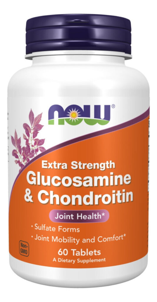 Glucosamina E Condroitina Extra Forte 60 Comprimidos Now Foods Sem Sabor