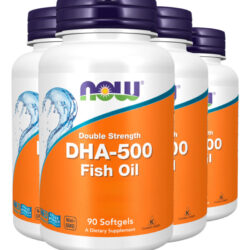 Dha-500 250epa Óleo De Peixe 90soft Importado 4un Now Foods