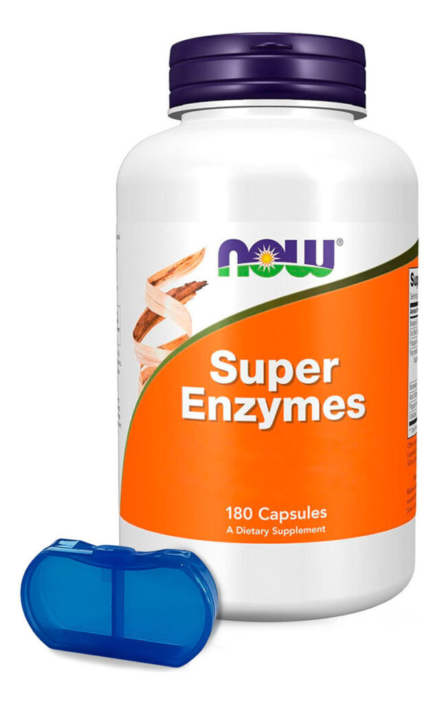 Super Enzymes Enzimas Digestivas Now Foods 180cáps Sabor Sem Sabor