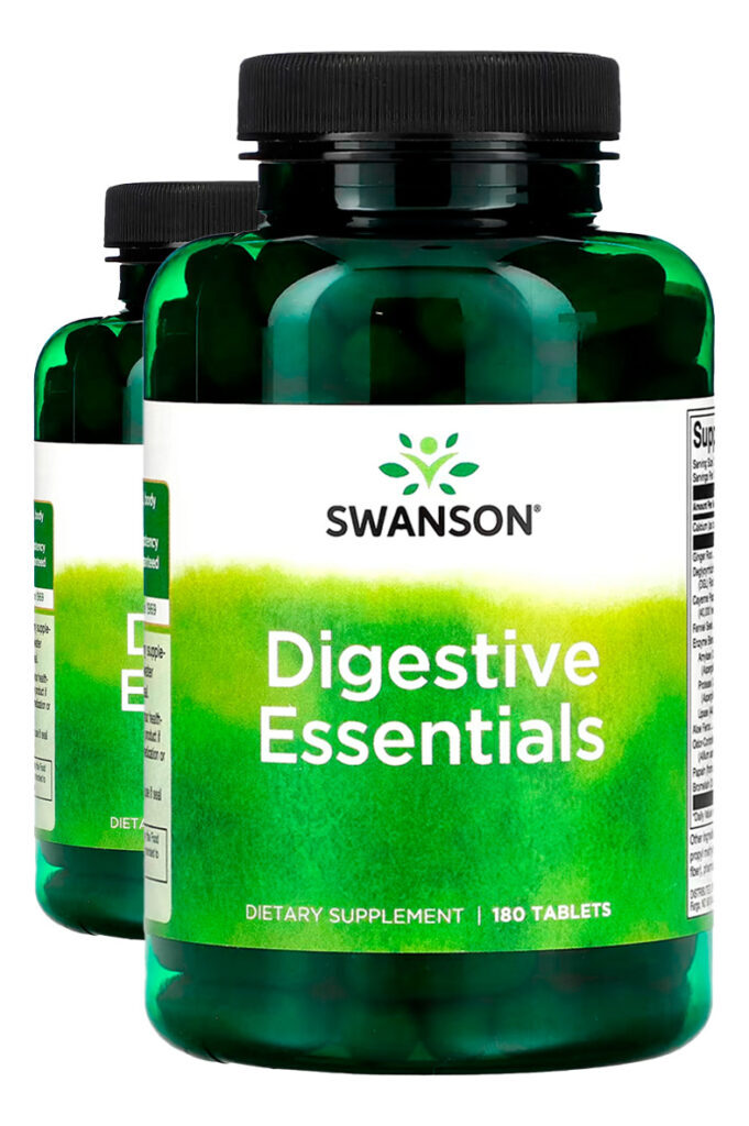 Enzimas Digestivas Swanson Essentials 180 Tabs Importado 2un