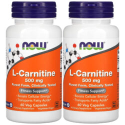 L Carnitina Now Foods 500mg 60veg Capsulas 2un Sabor Sem Sabor