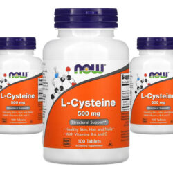 L-cisteína 500mg Now Foods L-cysteine 100 Tablets 3un