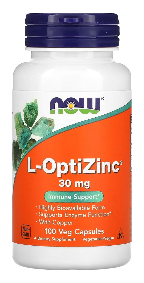 Now Foods L-optizinc 30mg 100 Veg Caps / No Brasil