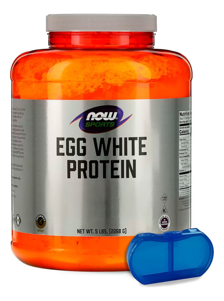 Whey Protein Egg Clara Ovo Now Foods 2268 Pó + Porta Cápsula