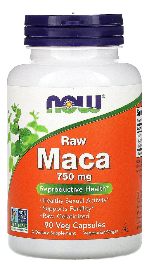 Nowfoods Raw Maca Peruana 750mg 90 Veg Caps Sabor N/a