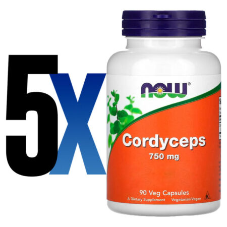 Cordyceps 750mg Now Foods 90 Veg Caps Importado 5un - Imagem 2