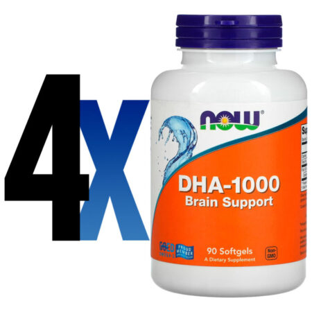 Dha 1000mg Now Foods Óleo Peixe Forte 90sofg Importado 4un - Imagem 2
