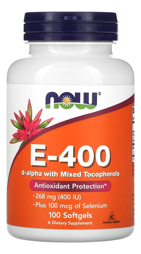 Vitamina E 400ui Now Foods 100 Softgels Importado