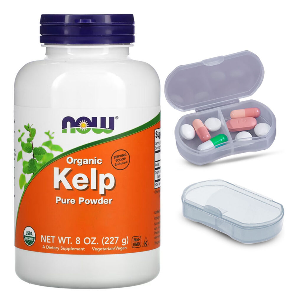 Kelp Em Pó Now Foods 227g + Porta Cápsulas