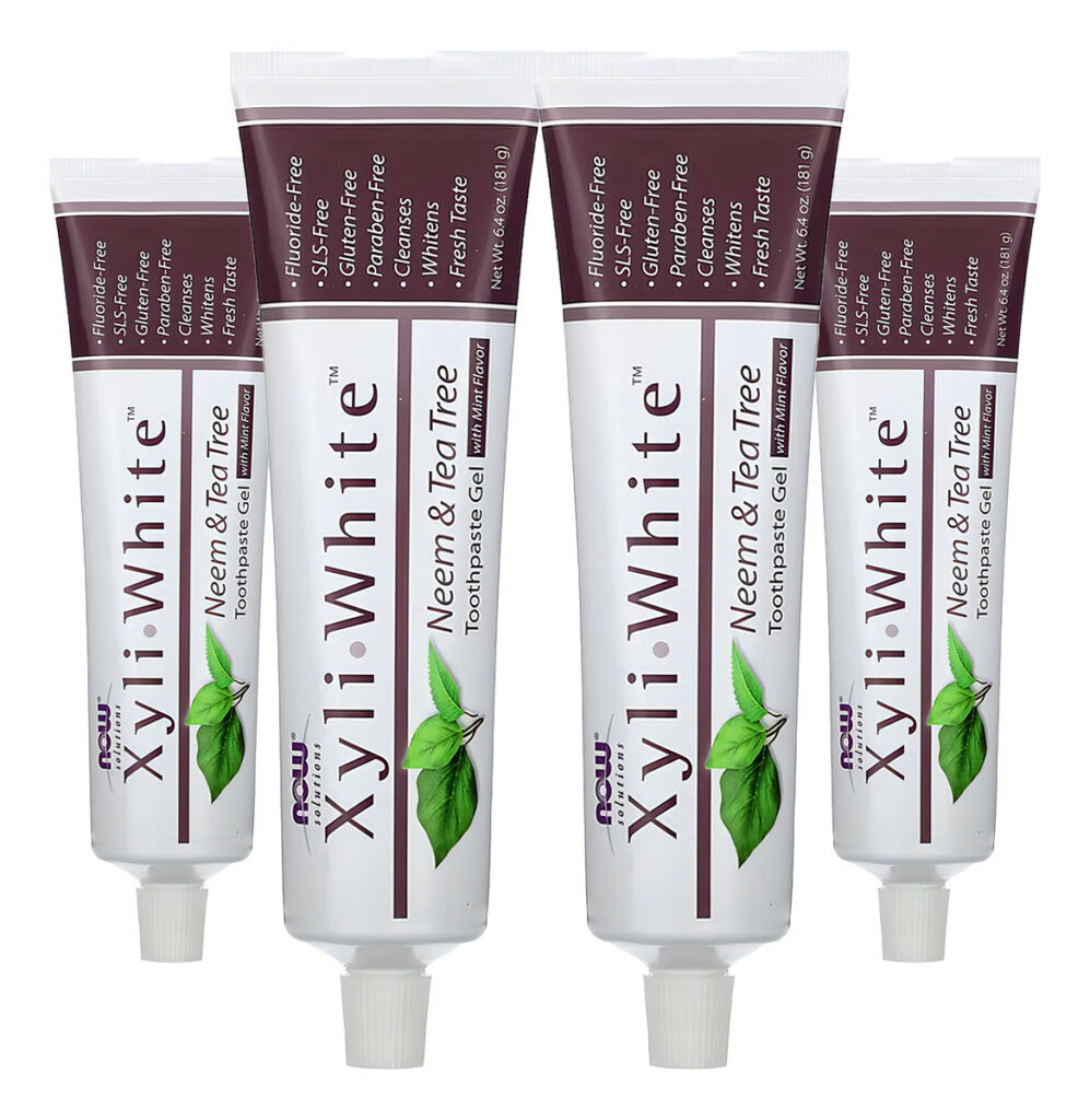 Creme Dental Now Foods Xyliwhite Neem E Tea Tree, 6,4oz 4un