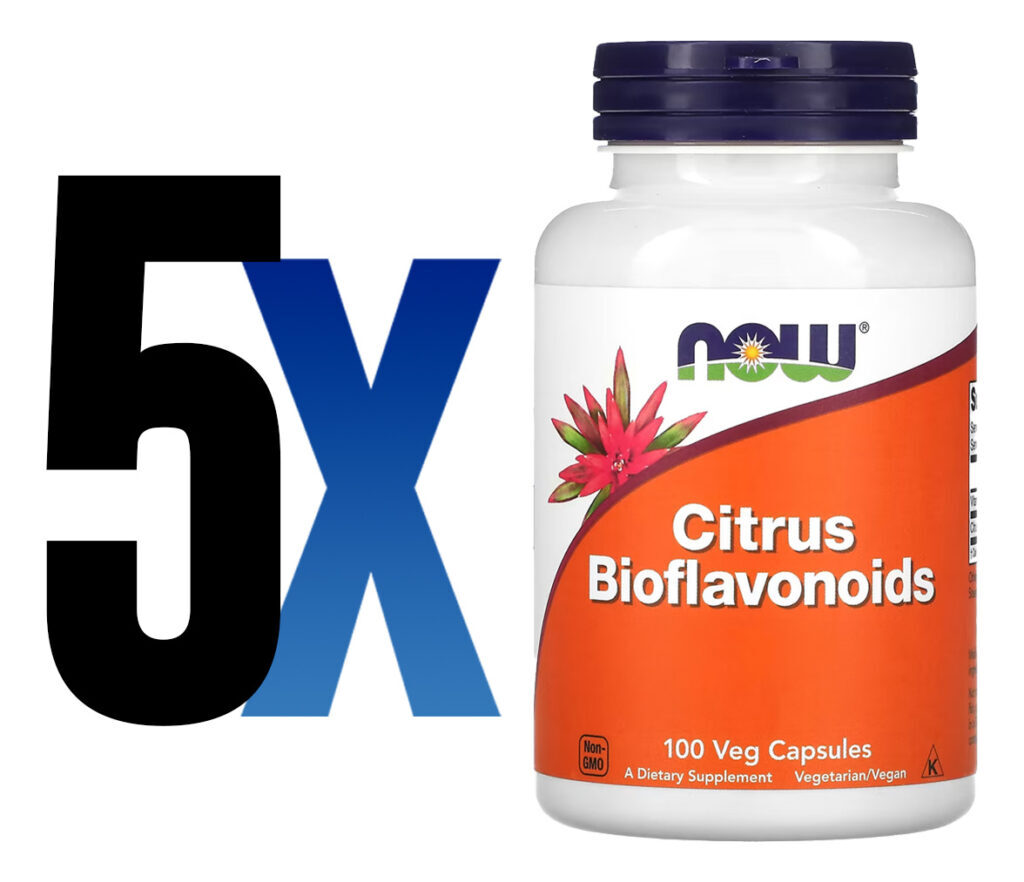 Bioflavonóides Cítricos 100 Cáps Importado 5un Now Foods - Imagem 2