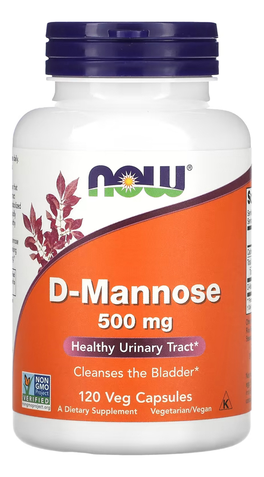 D-manose 500mg Now Foods 120veg Caps Sabor Sem Sabor