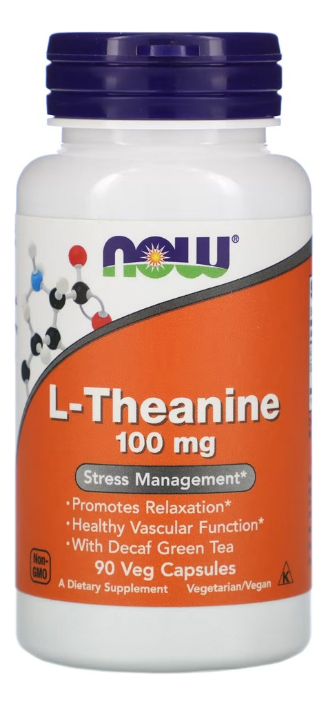 Suplemento Em Cápsulas Now Now Foods L-theanine Pote L-theanine Em Unidade