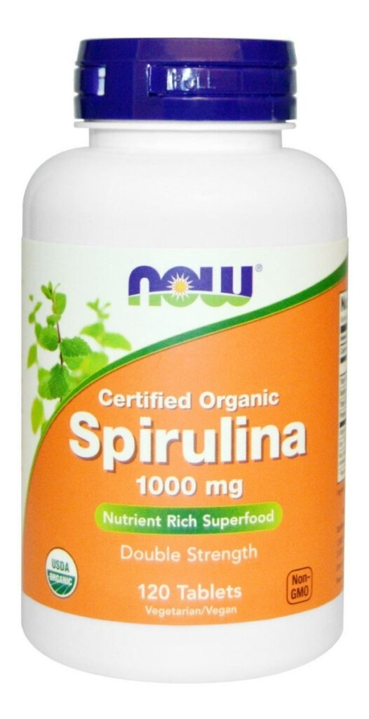 Spirulina Now Foods 1000mg 120 Tablets - Importado