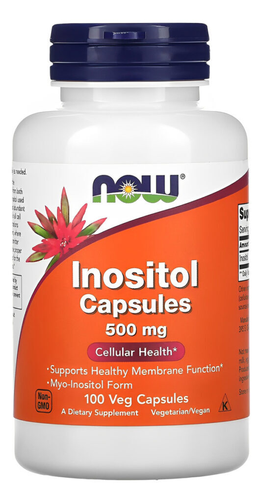 Inositol 500mg Now Foods 100 Veg Cápsulas Importado 3un - Imagem 5