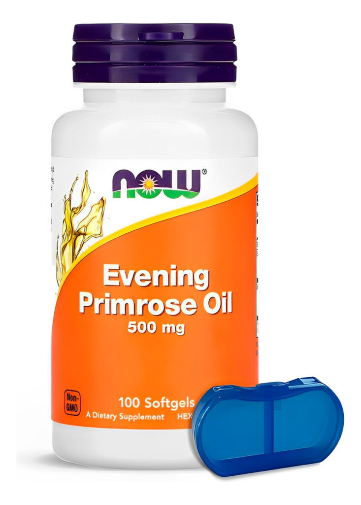 Óleo De Prímula 500mg Now Foods 100 Soft + Porta Cápsulas