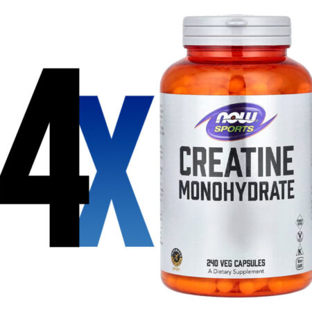 Creatina Monohidratada 750mg Now Foods 240caps Importado 4un - Imagem 2