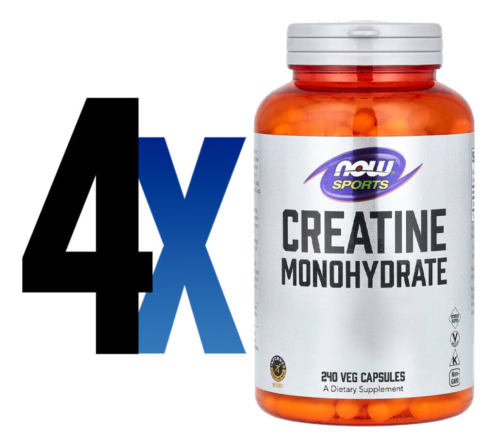 Creatina Monohidratada 750mg Now Foods 240caps Importado 4un - Imagem 2