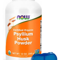 Pó Casca Psyllium Now Foods 340g Orgânico + Porta Cápsulas