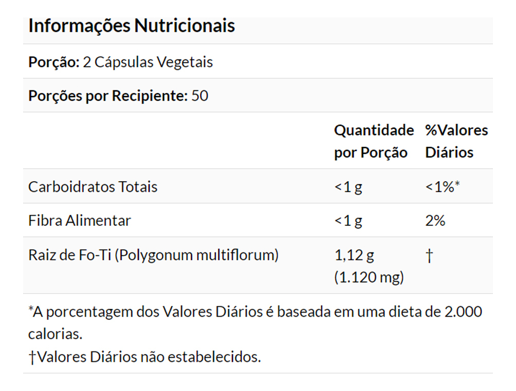 Fo-ti 560mg (he Shou Wu) Now Foods 100veg Caps Importado - Imagem 4