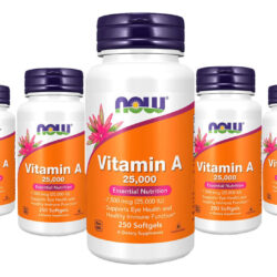Vitamina A 25.000ui Now Foods Vitamin A 250softgles 5un