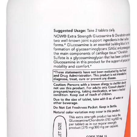 Glucosamina Condroitina Now Foods 240 Tablets Importado - Imagem 2