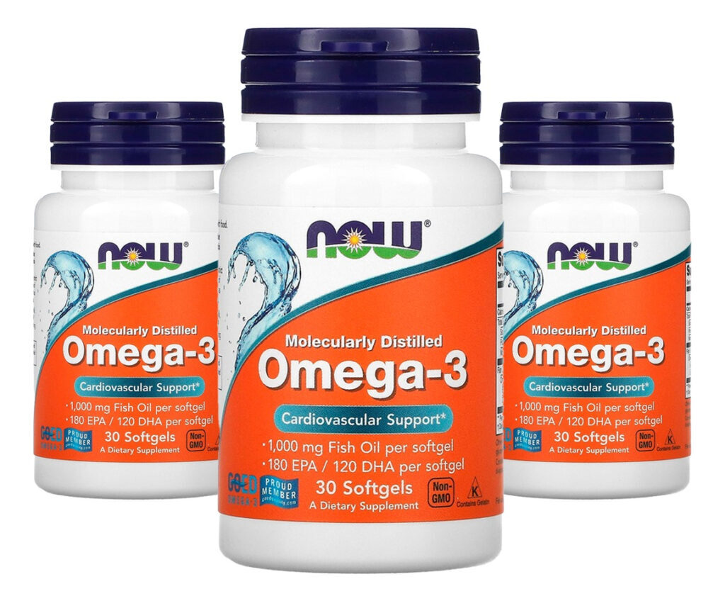 Ômega-3 Molecularmente Destilados Now Foods 30softgels 3un
