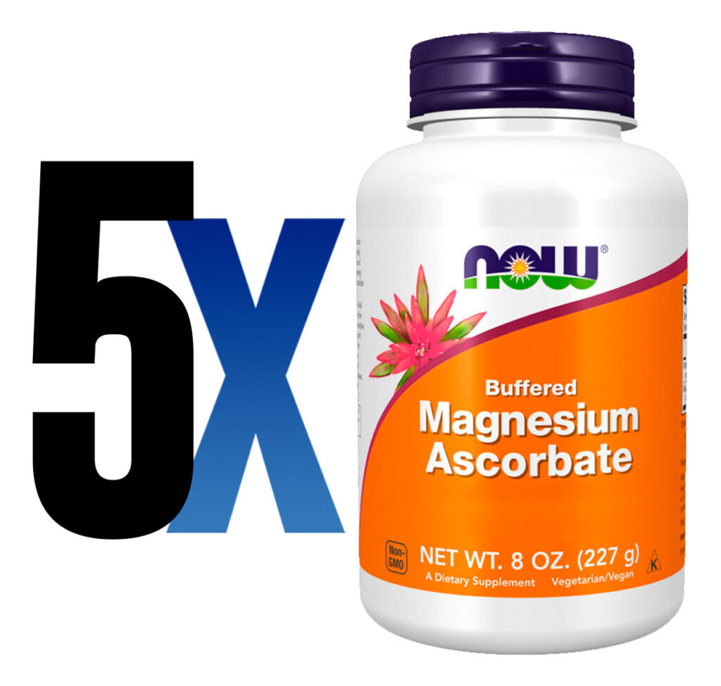 Ascorbato Magnésio Pó + Vit C 227g Importado 5un Now Foods - Imagem 2